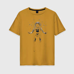 Женская футболка хлопок Oversize Космонавт