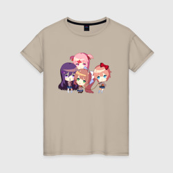 Женская футболка хлопок Doki Doki Literature club!