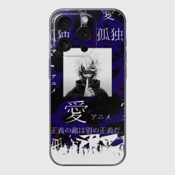 Чехол для iPhone 15 Pro Max силиконовый с защитой камеры Токийский гуль