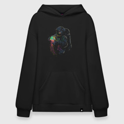 Худи SuperOversize хлопок Глубокий космос