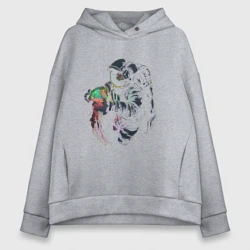 Женское худи Oversize хлопок Глубокий космос