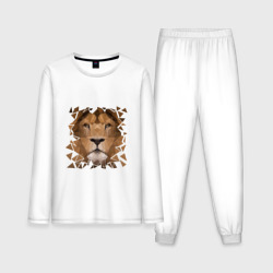 Мужская пижама с лонгсливом хлопок Лев