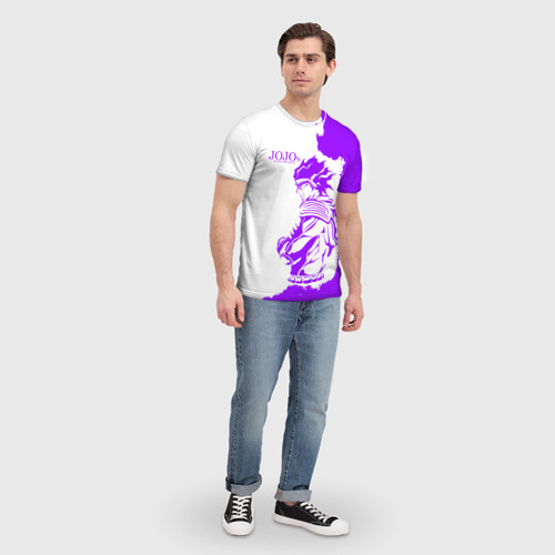 Мужская футболка 3D Хамон фиолетовый, цвет 3D печать - фото 5