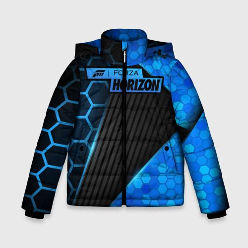 Зимняя куртка для мальчиков 3D с принтом Forza Horizon, вид спереди #2