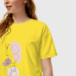 Женская футболка хлопок Oversize Эстетика минимализм - фото 2