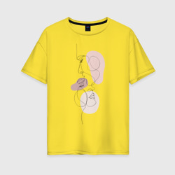 Женская футболка хлопок Oversize Эстетика минимализм