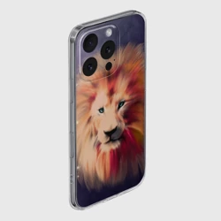 Чехол для iPhone 16 Pro силиконовый с защитой камеры Space Lion - фото 2