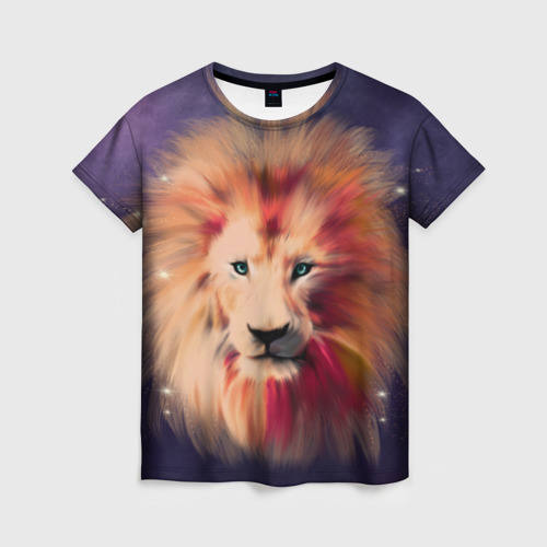 Женская футболка 3D Space Lion, цвет 3D печать