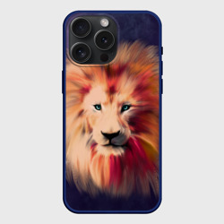 Чехол силиконовый для Apple iPhone 15 Pro Мax матовый Space Lion