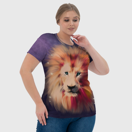 Женская футболка 3D Space Lion, цвет 3D печать - фото 6