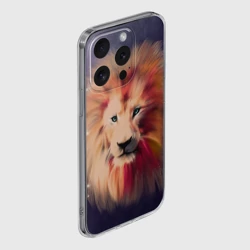 Чехол для iPhone 15 Pro Max силиконовый с защитой камеры Space Lion - фото 2