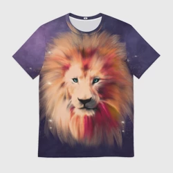 Мужская футболка 3D Space Lion