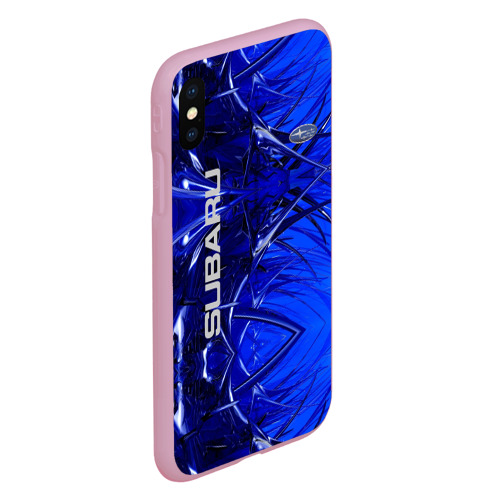 Чехол для iPhone XS Max матовый Subaru, цвет розовый - фото 3