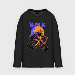 Мужской лонгслив oversize хлопок BMX в космосе