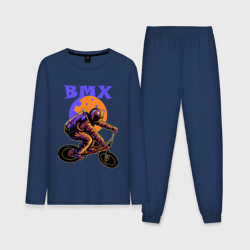 Мужская пижама с лонгсливом хлопок BMX в космосе