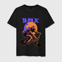 Мужская футболка хлопок BMX в космосе