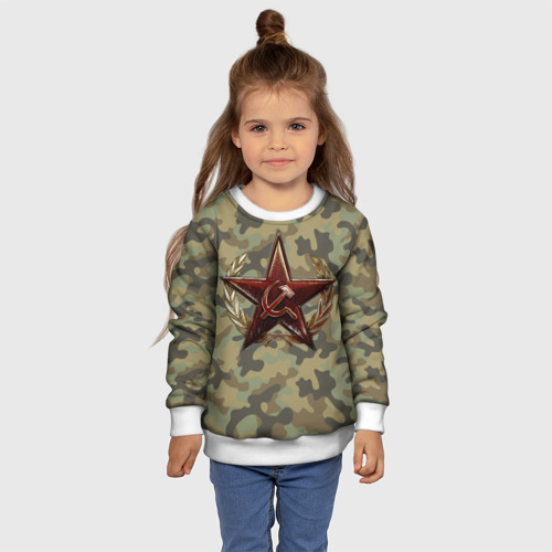 Детский свитшот 3D с принтом Советская звезда, фото #4