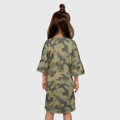 Детское платье 3D с принтом Советская звезда, вид сзади #2