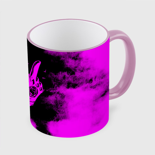 Кружка с полной запечаткой ДжоДжо fuck фиолетовый, цвет Кант розовый - фото 3