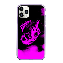 Чехол для iPhone 11 Pro матовый ДжоДжо fuck фиолетовый
