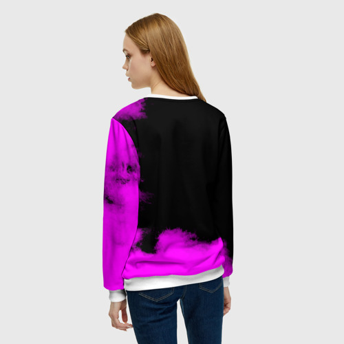Женский свитшот 3D ДжоДжо fuck фиолетовый, цвет 3D печать - фото 4