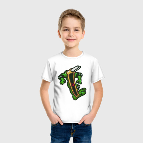 Детская футболка хлопок Battletoads Boss, цвет белый - фото 3