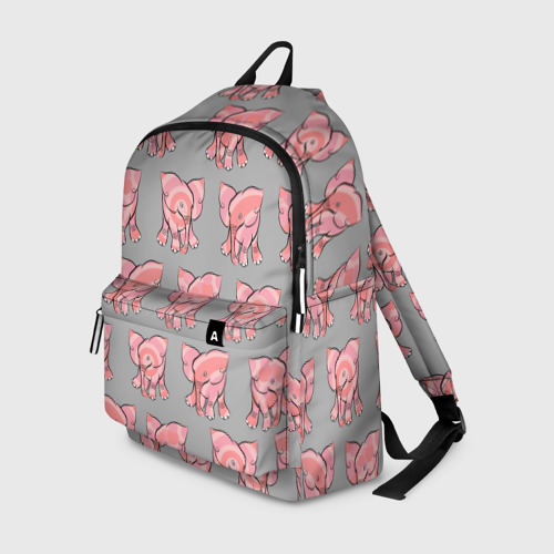 Рюкзак 3D Розовые слоники паттерн