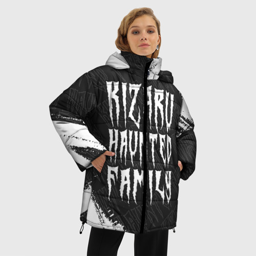 Женская зимняя куртка 3D с принтом Kizaru Кизару, фото на моделе #1