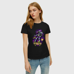 Женская футболка хлопок Space skateboard - фото 2