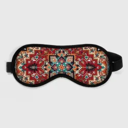 Маска для сна 3D Текстура советского ковра с геометрическими узорами