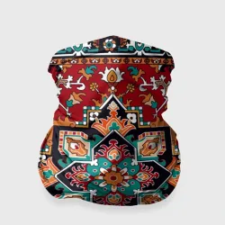Бандана-труба 3D Текстура советского ковра с геометрическими узорами