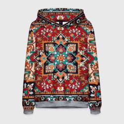 Мужская толстовка 3D Текстура советского ковра с геометрическими узорами