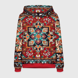 Мужская толстовка 3D Текстура советского ковра с геометрическими узорами