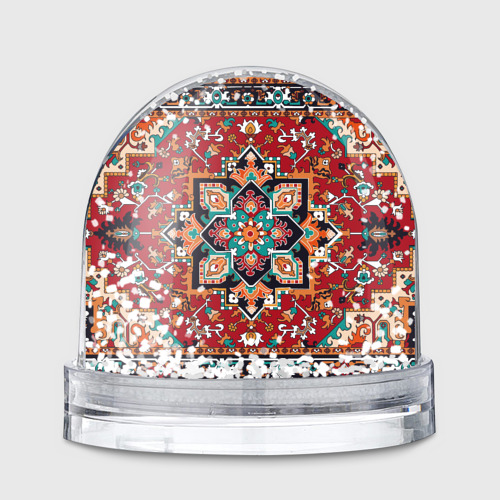 Игрушка Снежный шар Текстура советского ковра с геометрическими узорами