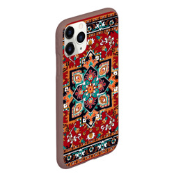 Чехол для iPhone 11 Pro Max матовый Текстура советского ковра с геометрическими узорами - фото 2