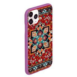 Чехол для iPhone 11 Pro Max матовый Текстура советского ковра с геометрическими узорами - фото 2