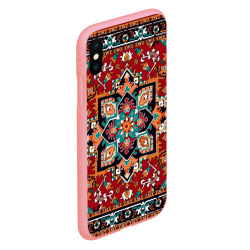 Чехол для iPhone XS Max матовый Текстура советского ковра с геометрическими узорами - фото 2