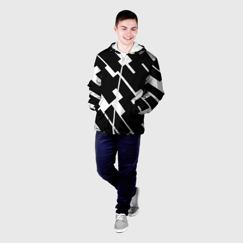 Мужская куртка 3D Геометрия,абстракция,полосы, цвет 3D печать - фото 3