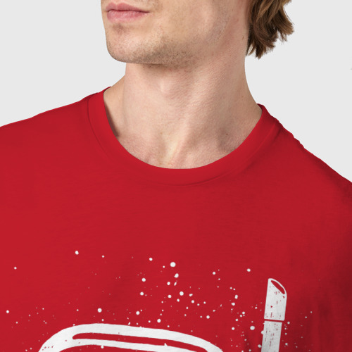 Мужская футболка хлопок Aquaholic, цвет красный - фото 6