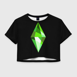 Женская футболка Crop-top 3D The Sims Plumbob