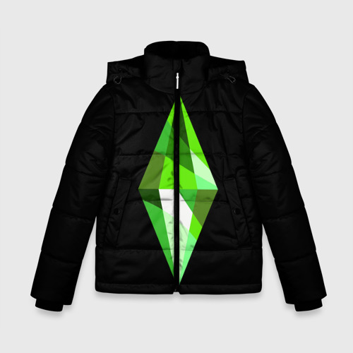 Зимняя куртка для мальчиков 3D The Sims Plumbob, цвет черный