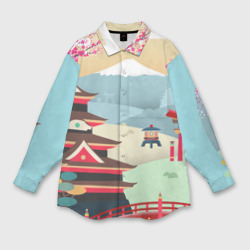 Мужская рубашка oversize 3D Tokyo