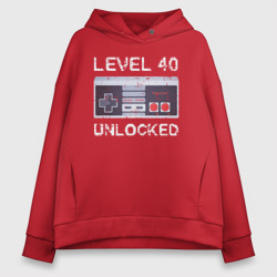 Женское худи Oversize хлопок Level 40 Unlocked