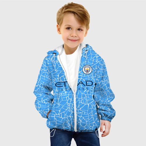 Детская куртка 3D с принтом Кевин Де Брёйне 20-21 Форма, фото на моделе #1