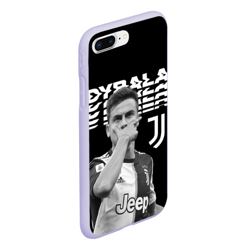 Чехол для iPhone 7Plus/8 Plus матовый Paulo Dybala, цвет светло-сиреневый - фото 3