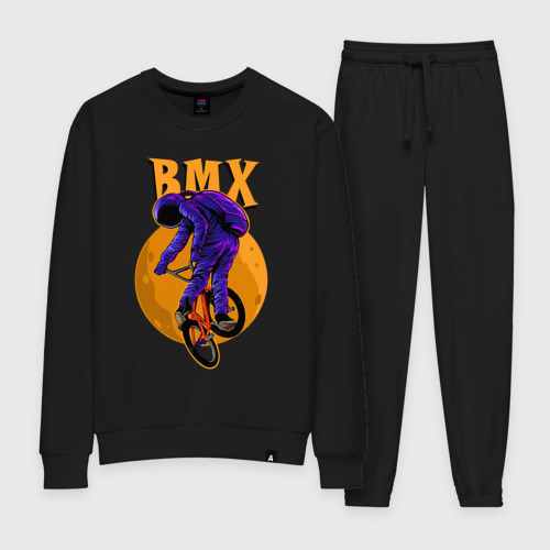 Женский костюм хлопок BMX - moon - space, цвет черный