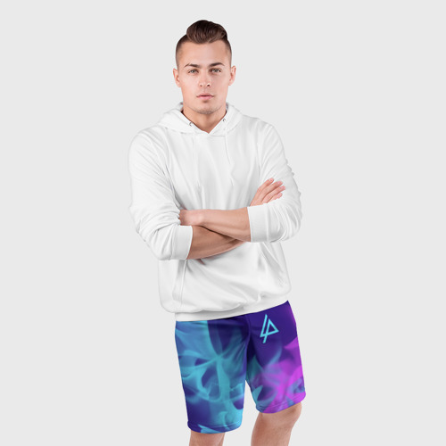Мужские шорты спортивные с принтом LINKIN PARK / ЛИНКИН ПАРК, фото #4