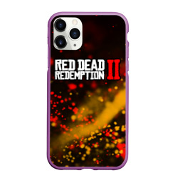 Чехол для iPhone 11 Pro Max матовый Red dead Redemption 2
