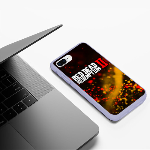 Чехол для iPhone 7Plus/8 Plus матовый Red dead Redemption 2, цвет светло-сиреневый - фото 5