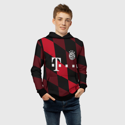 Детская толстовка 3D ФК Бавария Мюнхен, цвет черный - фото 6